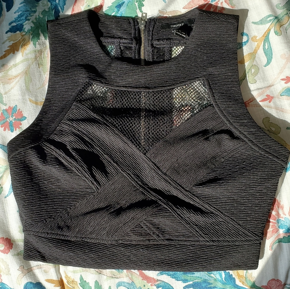 Forever 21 Black Crop Top
